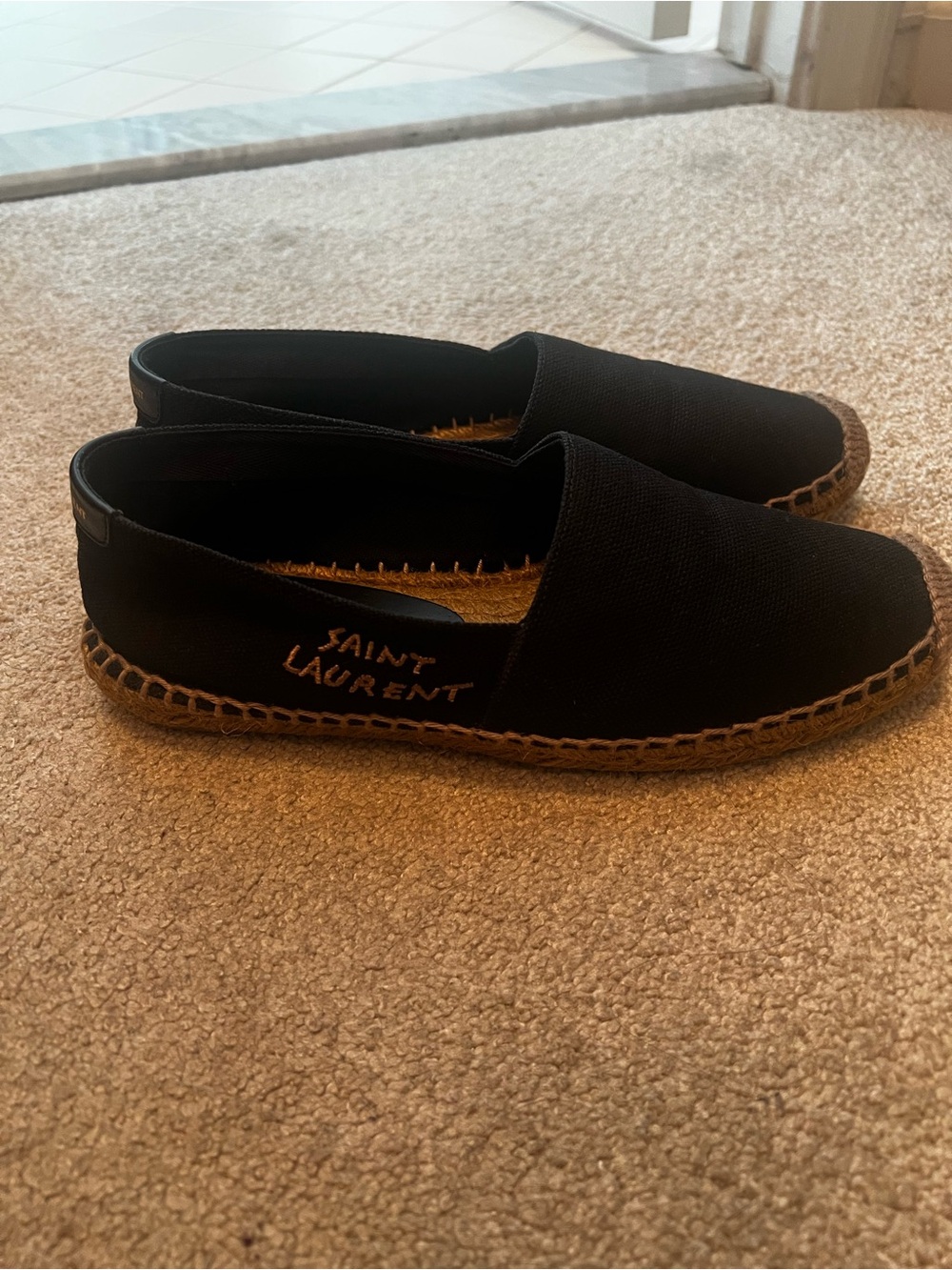 Saint Laurent Black Canvas Espadrilles